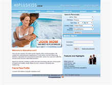 Tablet Screenshot of 40pluskiss.com